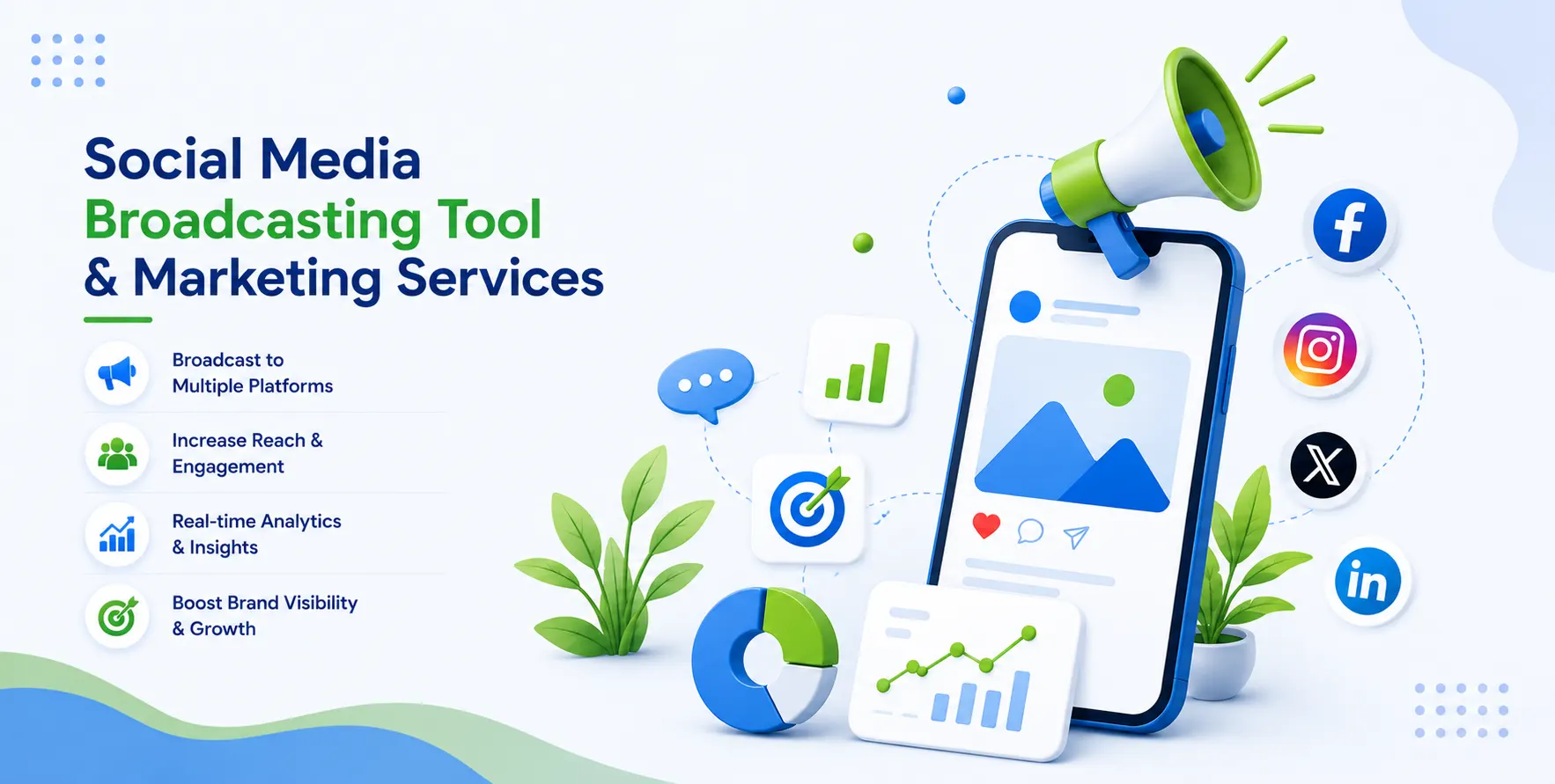 Social Media Broadcasting Tool & Marketing Services