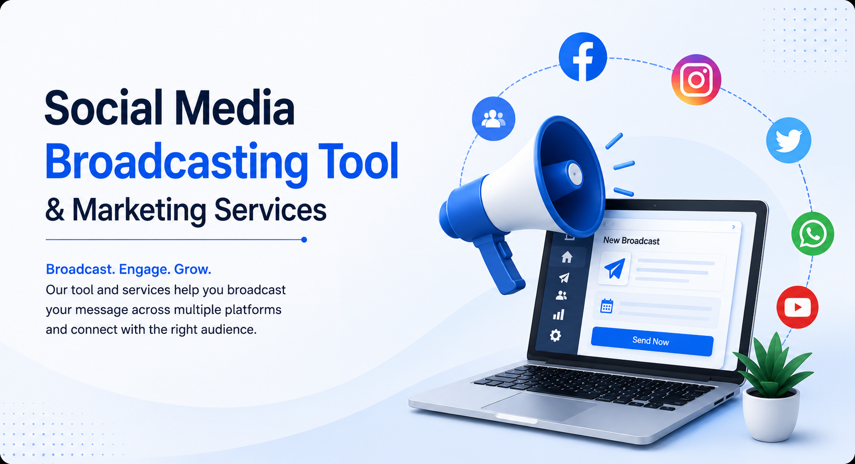 Social Media Broadcasting Tool & Marketing Services